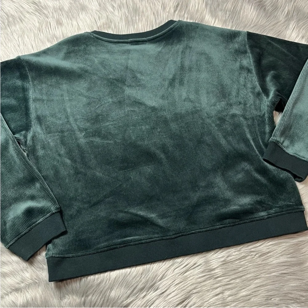Marine Layer Cord Velour V Neck Sweatshirt Green Gables Size Large